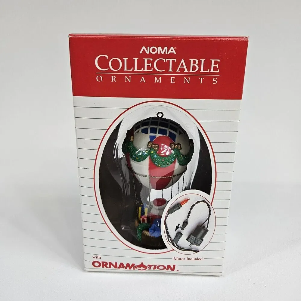 Noma‎ Rotating Santa in Hot Air Balloon Collectable Ornament Ornamotion